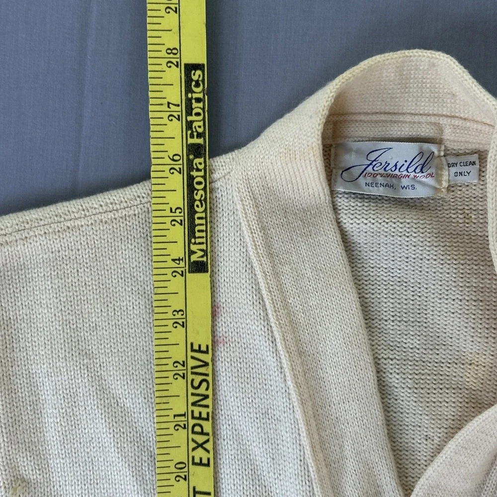 Vintage 50s Letterman Cardigan Wool Sweater Chenille Patch USA Varsity Jersild